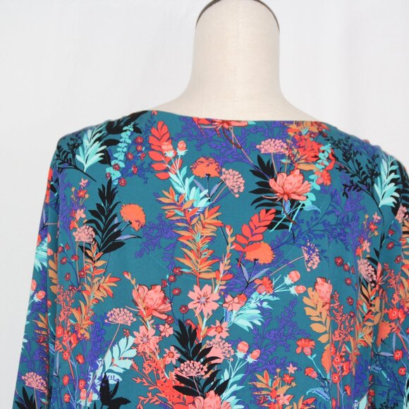 Soft Surroundings Women's Floral Print Blouse Button Down Long Sleeve Top XL - Picture 10 of 13